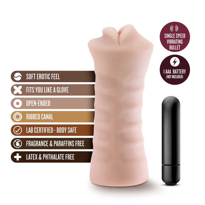 Blush BL-73523 M For Men Skye Vibrating Mouth Stroker Features