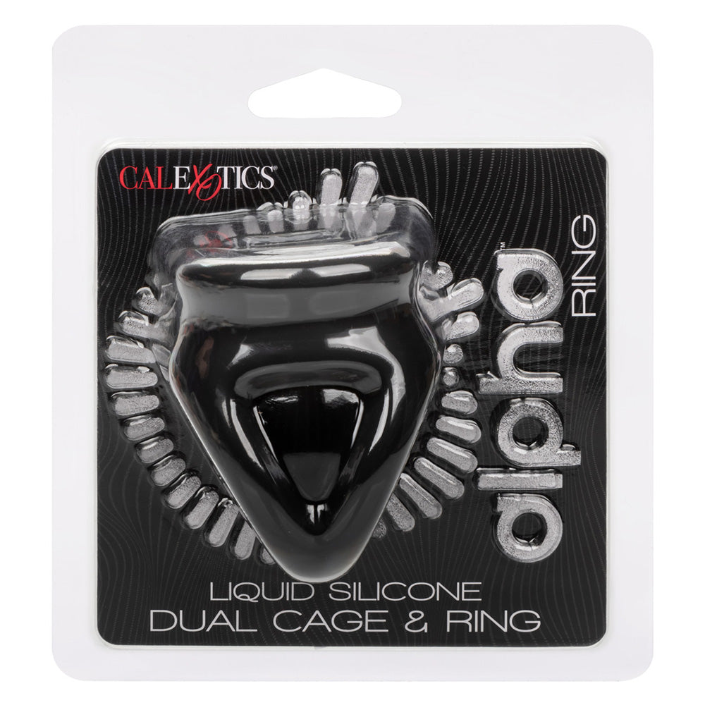 CalExotics SE-1492-37-2 Alpha Liquid Silicone Dual Cage & Ring Package Front