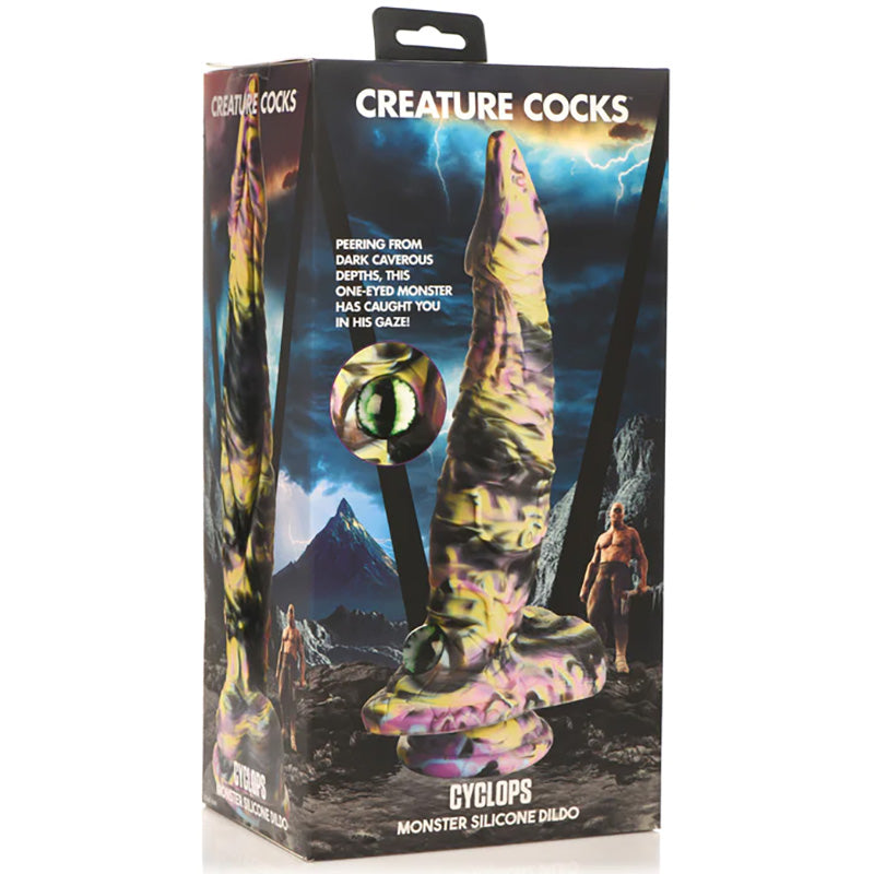 XR Brands AH263 Creature Cocks Cyclops Monster Silicone Dildo Package Front