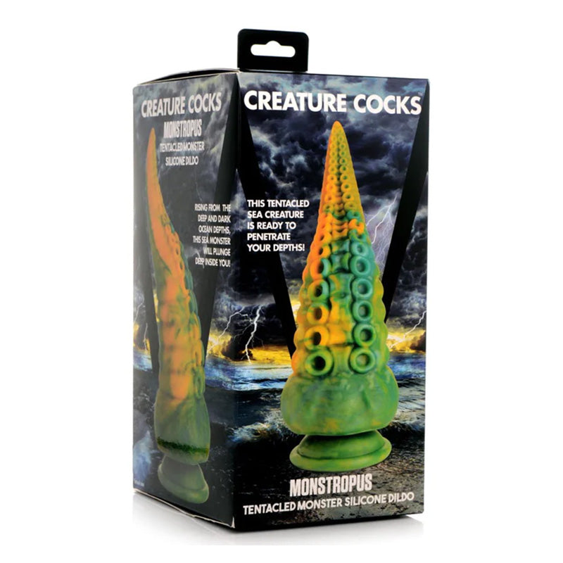 XR Brands AG919 Creature Cocks Monstropus Tentacled Monster Silicone Dildo Package Front