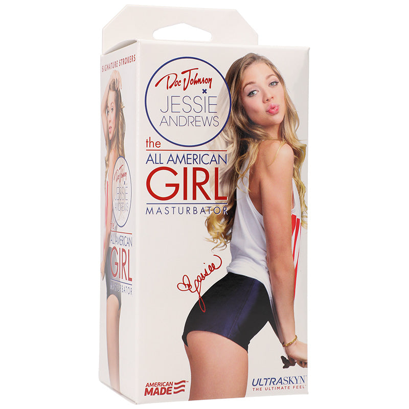 Doc Johnson 5332-01-BX Signature Strokers Jessie Andrews The All American Girl Masturbator Package Front