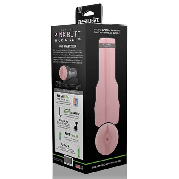 Fleshlight Classic Pink Butt Original Smooth Sleeve Package Back