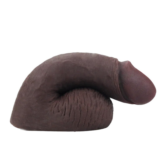 Gender Fluid Equipped 5" Uncircumcised Soft Packer Dark Brown