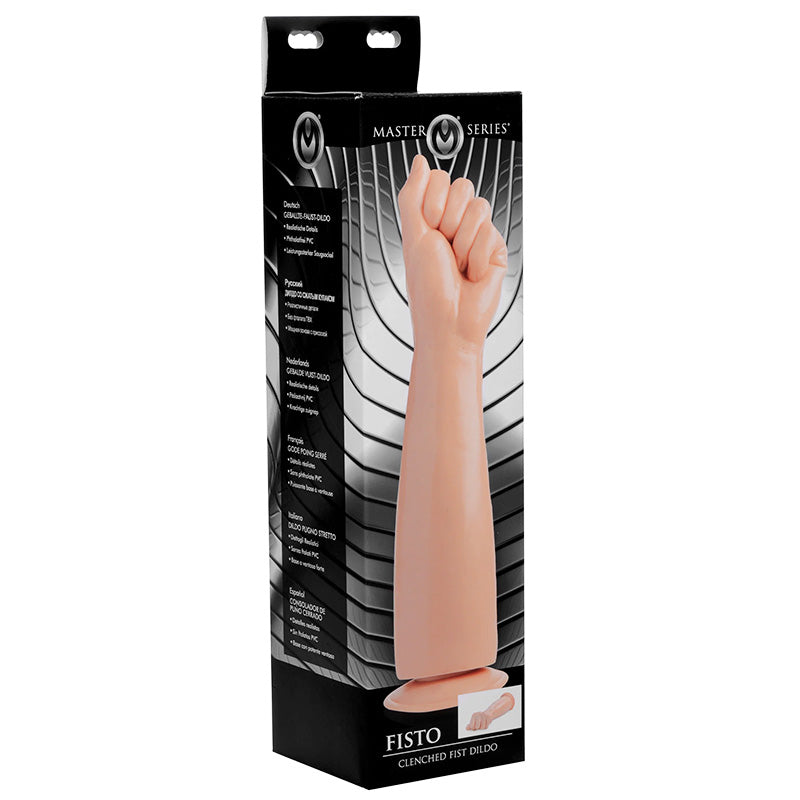 XR Brands AF833 Master Series Fisto Clenched Fist Dildo Light Package Front