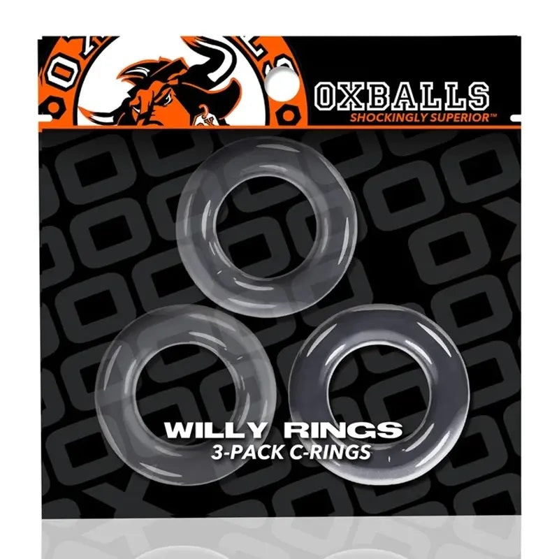 Oxballs Willy Rings 3-Pack Cock Rings Clear