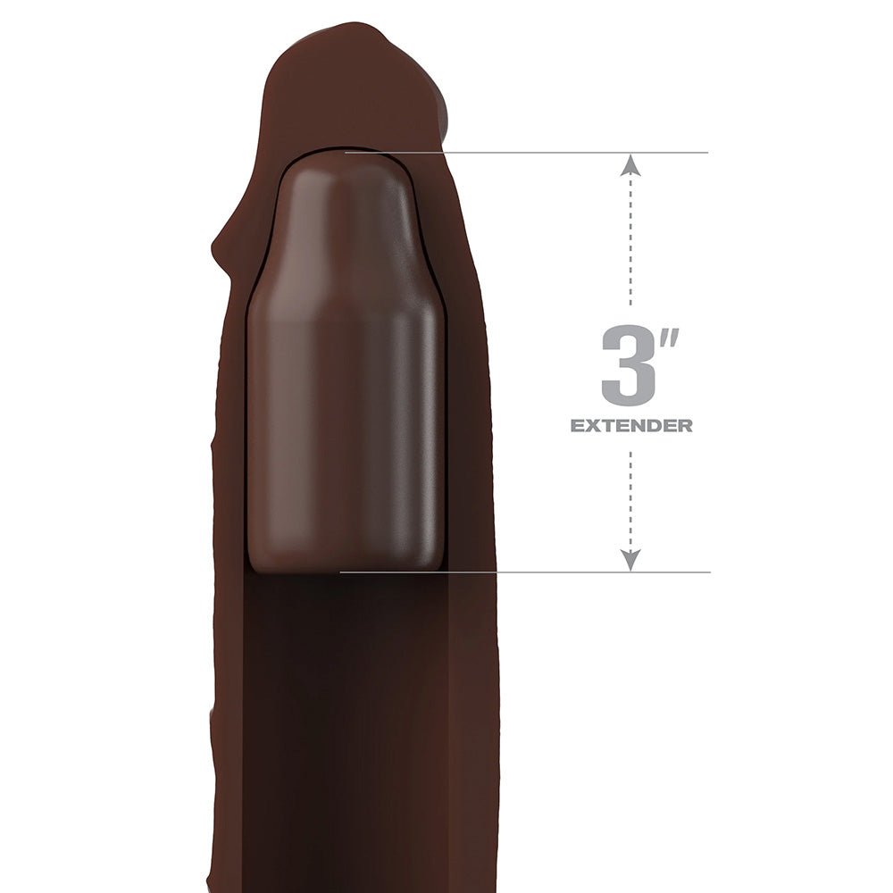 Pipedream PD4157-29 Fantasy X-tensions Elite 3" Silicone X-tension with Strap Brown