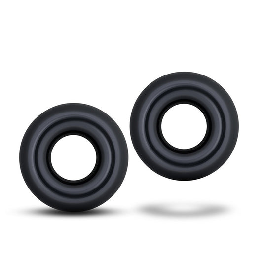 Blush BL-00989 Stay Hard Donut Rings Oversized Thick Cock Rings Black