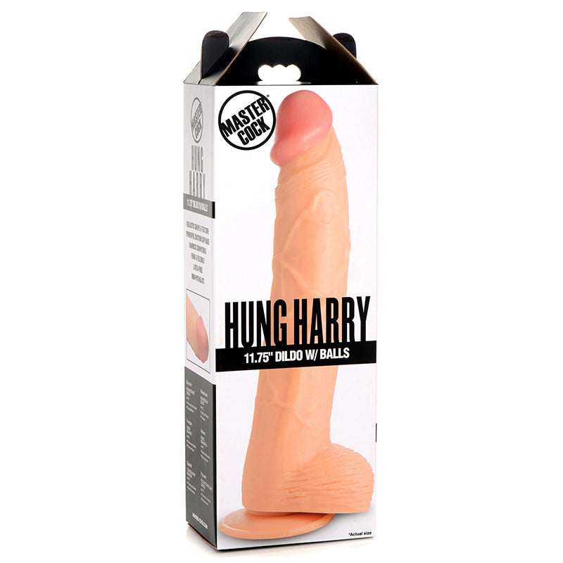 XR Brands AG772-Light Master Cock Hung Harry Dildo with Balls Light Package Front