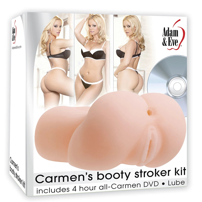 Adam & Eve Carmen's Booty Stroker Kit Pussy and Ass Masturbator AE-EQ-8035-2 Package Front
