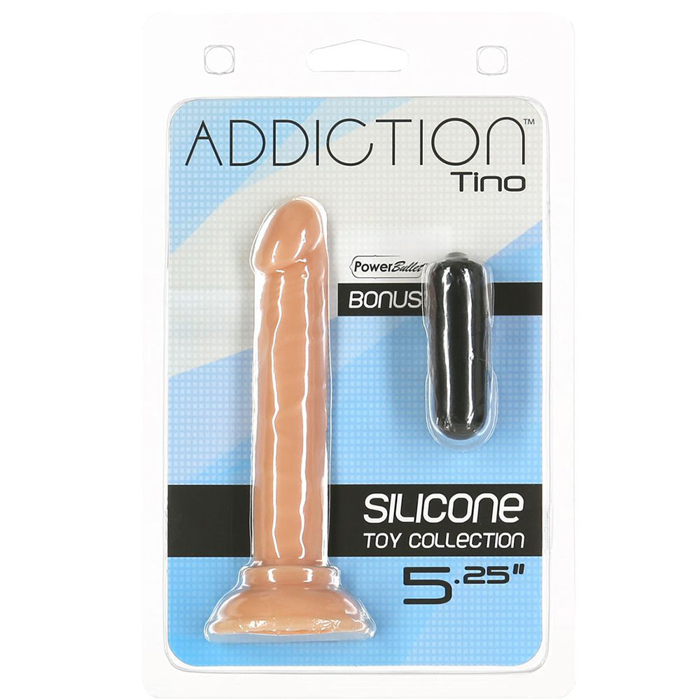 Addiction Tino 5.25 Inch Silicone Dildo - Package Front