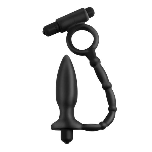 Pipedream PD4609-23 Anal Fantasy Ass-Kicker with Cockring Vibrating C-Ring Plug