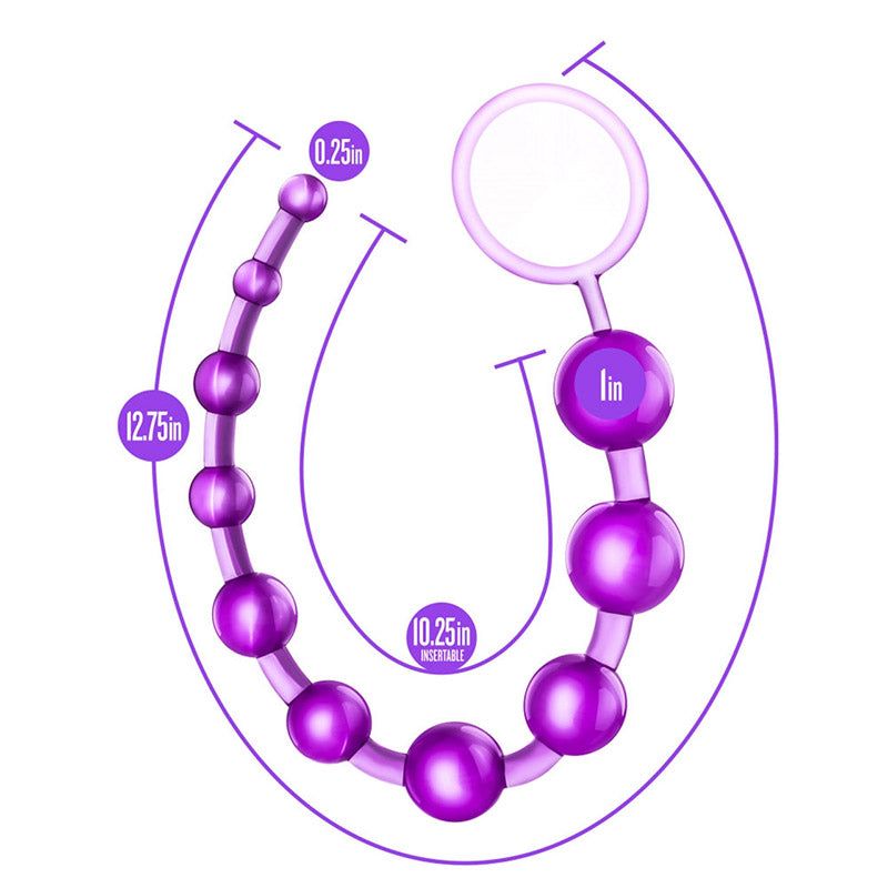 Blush BL-23171 B Yours Basic Beads Purple Anal Beads Measurements