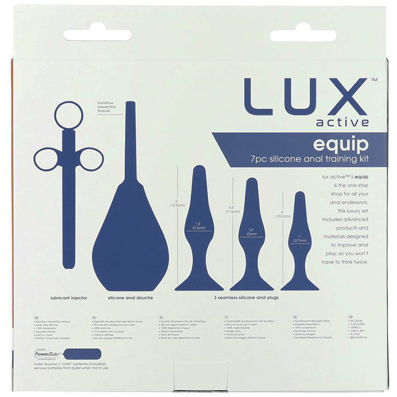 BMS Factory 36899 LUX active Equip Silicone Anal Training Kit Package Back