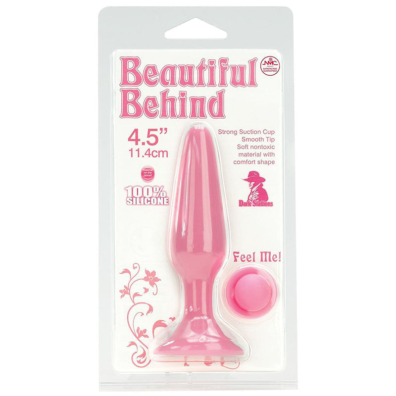 NMC 391-16 Beautiful Behind 4.5" Silicone Butt Plug Pink Package