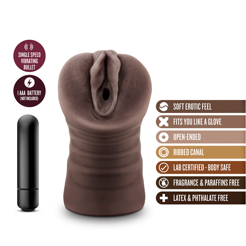 Blush BL-73516 Hot Chocolate Brianna Vibrating Stroker Features