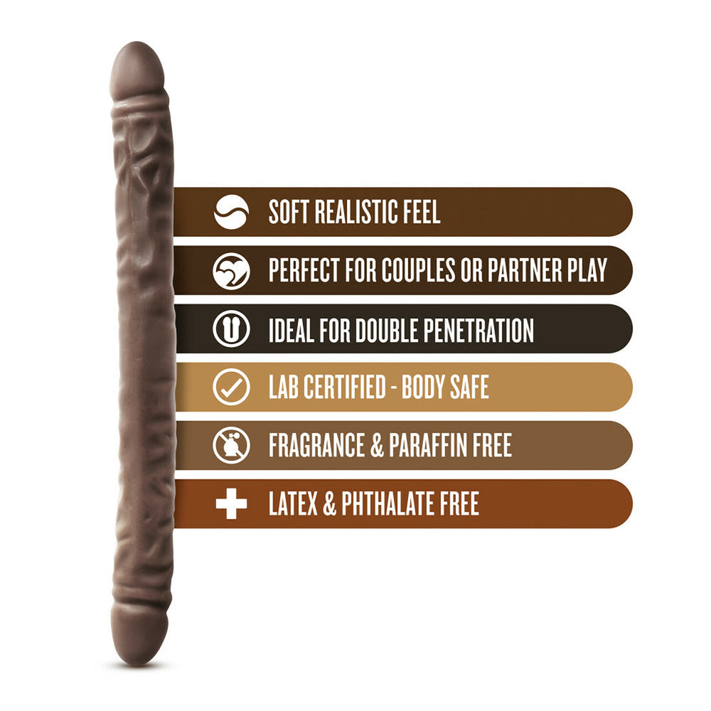Dr. Skin 18 Inch Double Dildo - Chocolate - Features