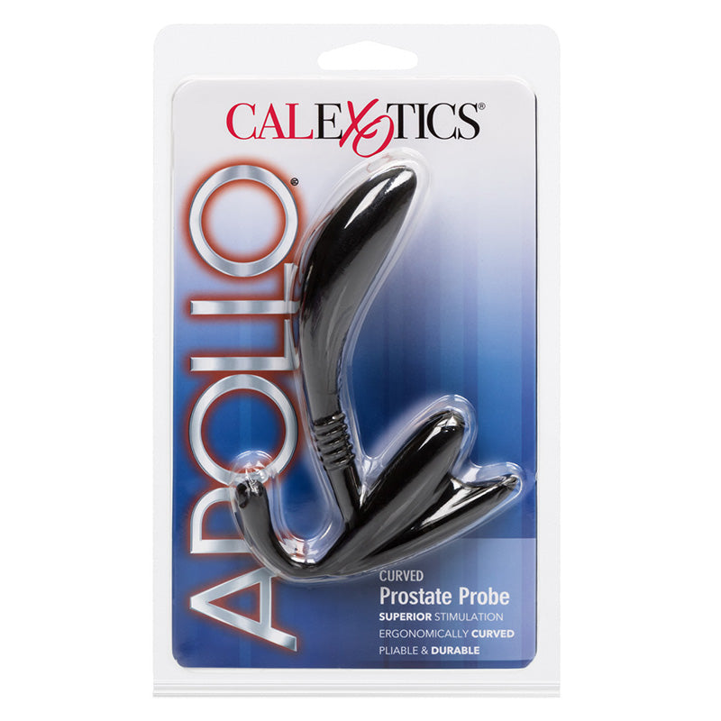 CalExotics SE-0409-30-2 Apollo Curved Prostate Probe Black Package Front