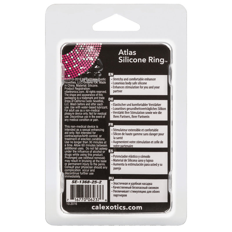 CalExotics SE-1368-25-2 Adonis Atlas Silicone Cock Ring Package Back