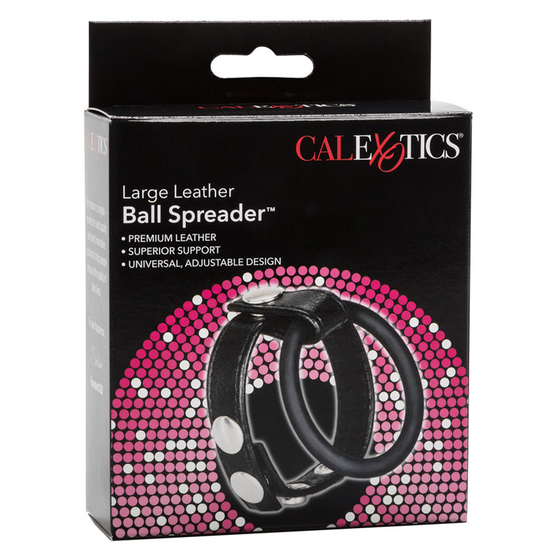 CalExotics  SE-1412-02-3 Large Leather Ball Spreader Package Front