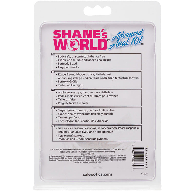 CalExotics SE-1232-14-2 Shane’s World Advanced Anal 101 Beads Pink Package Back