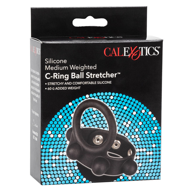 CalExotics SE-1413-55-3 Silicone Medium Weighted C-Ring Ball Stretcher Package Front