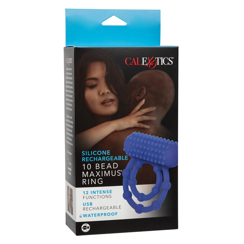 CalExotics SE-1843-30-3 Silicone Rechargeable 10 Bead Maximus Ring Package Front