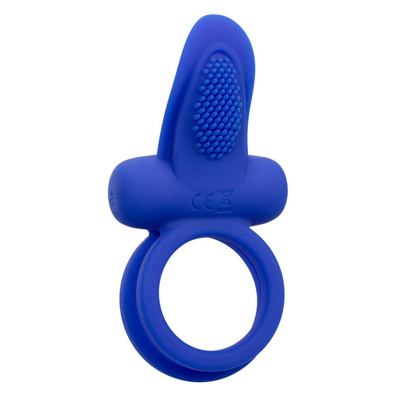 CalExotics SE-1843-15-3 Silicone Rechargeable Dual Pleaser Enhancer Vibrating Cock Ring