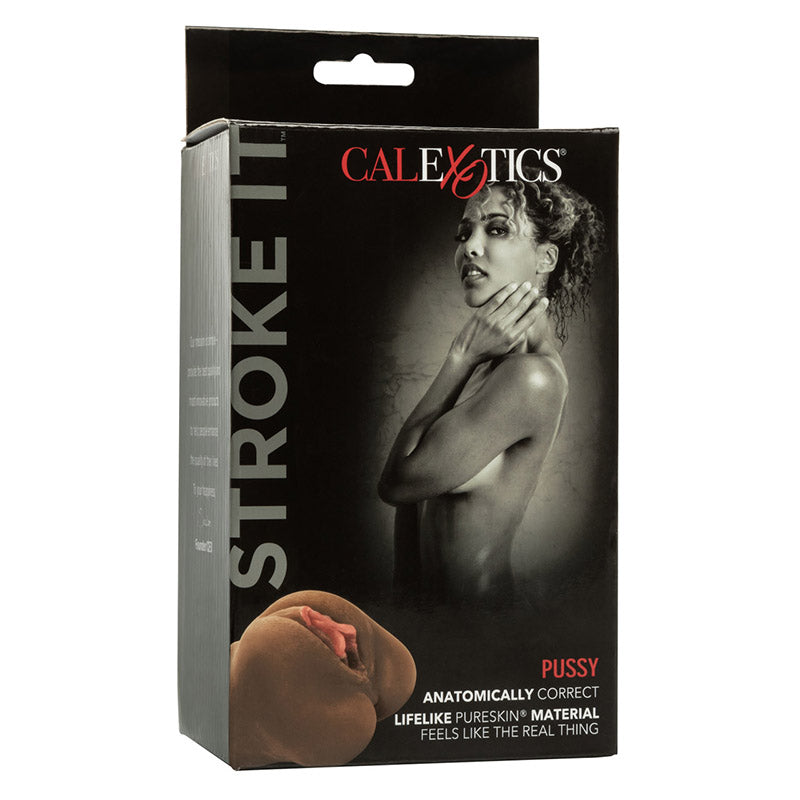 CalExotics SE-0912-10-3 Stroke It Pussy - Brown Package Front