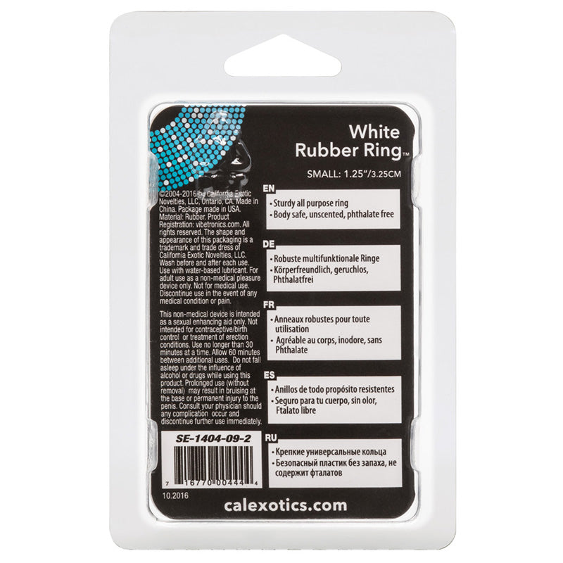 CalExotics SE-1404-09-2 White Rubber Ring Small Package Back