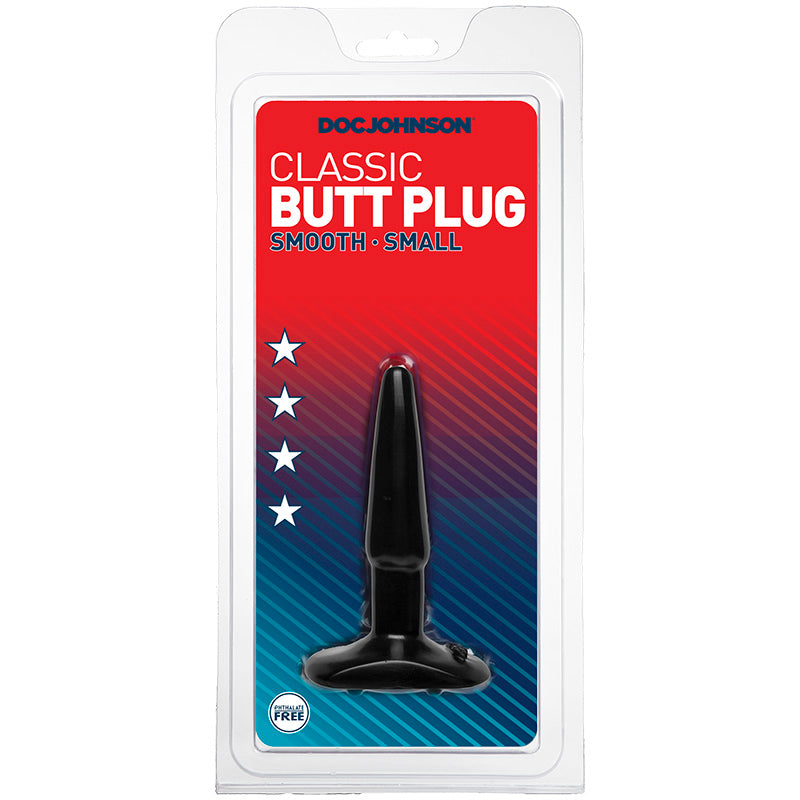 Doc Johnson 0244-04-CD Classic Butt Plug Small Black Package