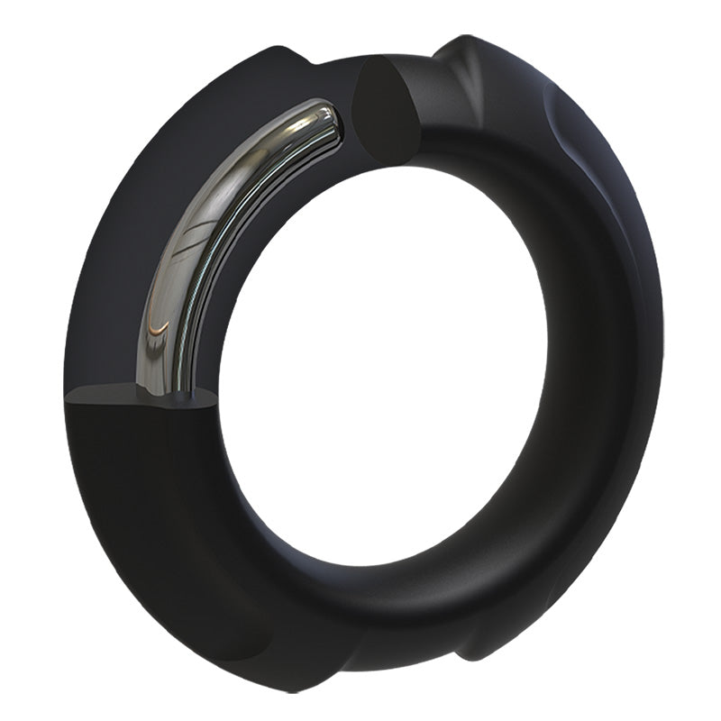 Doc Johnson 0690-37-BX OptiMALE FlexiSteel Silicone C-Ring 43 mm - Black