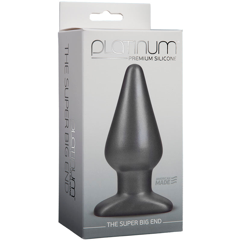 Doc Johnson 0103-10-BX Platinum Premium Silicone The Super Big End - Charcoal Package