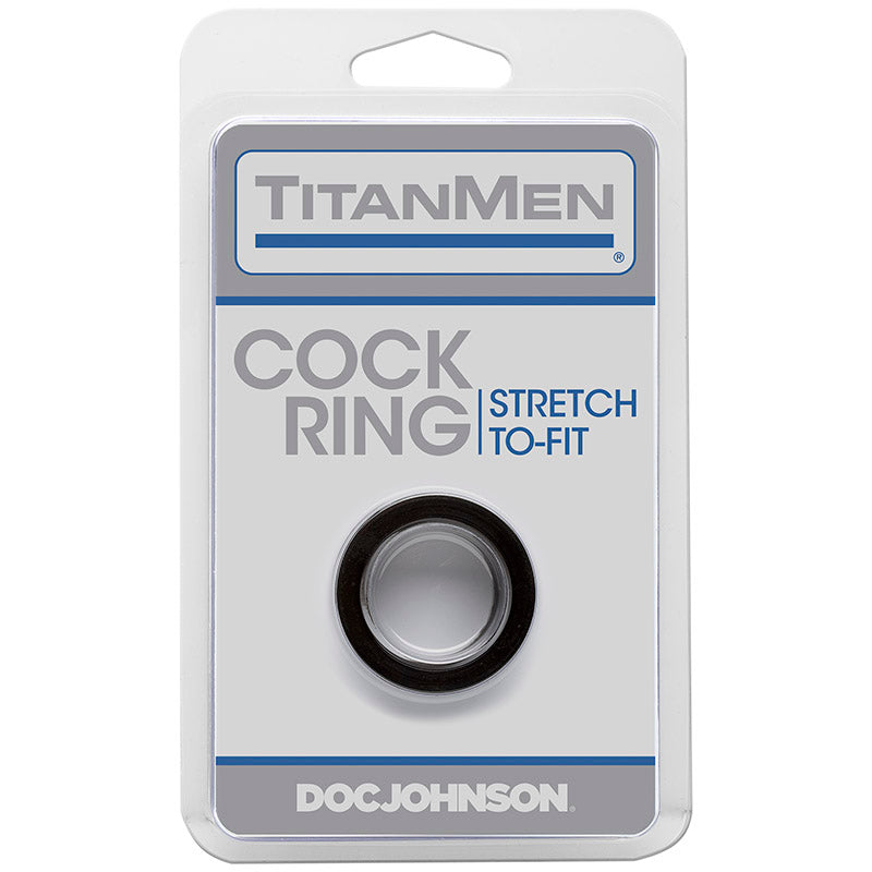 Doc Johnson 3503-01-CD TitanMen Cock Ring Black Package