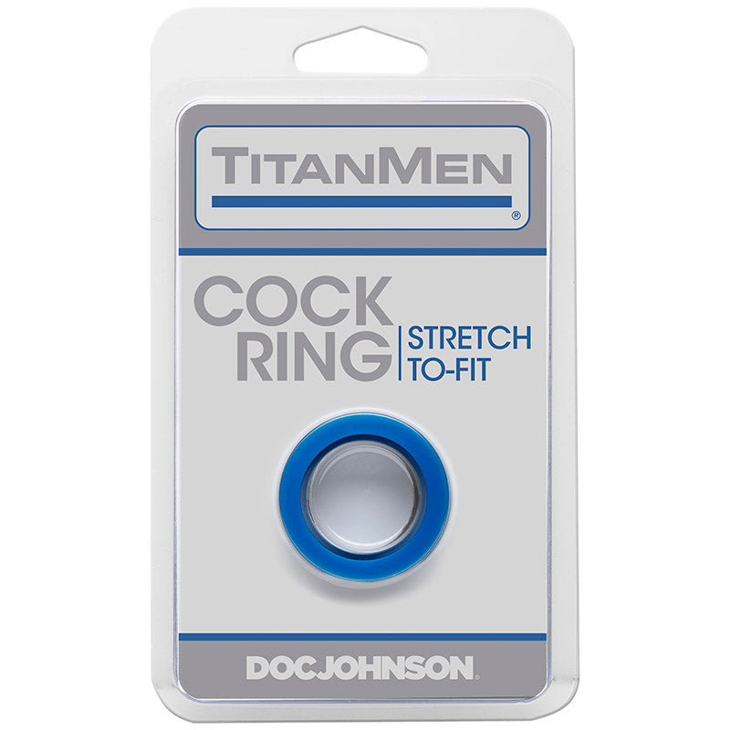 Doc Johnson 3503-02-CD TitanMen Cock Ring Blue Package