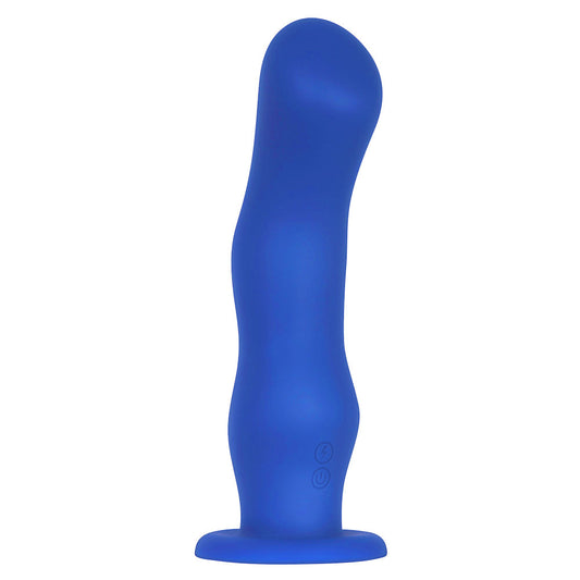 Joy Ride With Power Boost Vibrating Blue Silicone Dildo