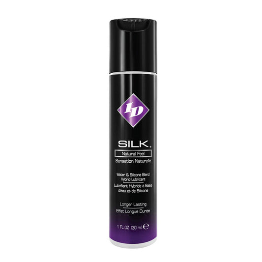 ID Silk Water and Silicone Blend Hybrid Personal Lubricant 1 oz 30 ml Bottle