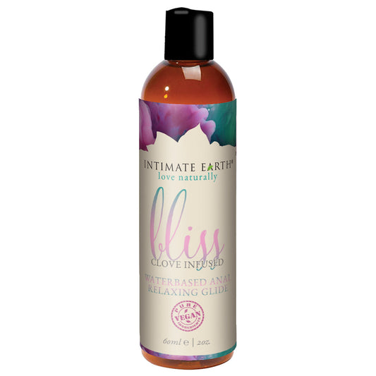 Intimate Earth Bliss Water-Based Anal Relaxing Glide Lubricant 2 oz Bottle