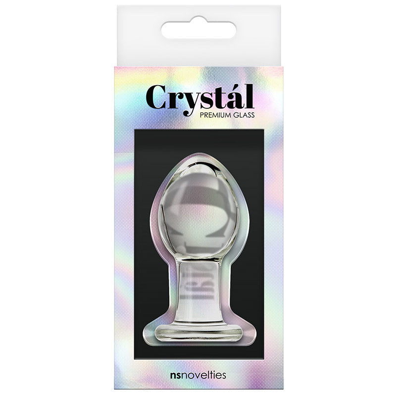 NS Novelties NSN-0701-21 Crystal Butt Plug - Medium - Clear Package