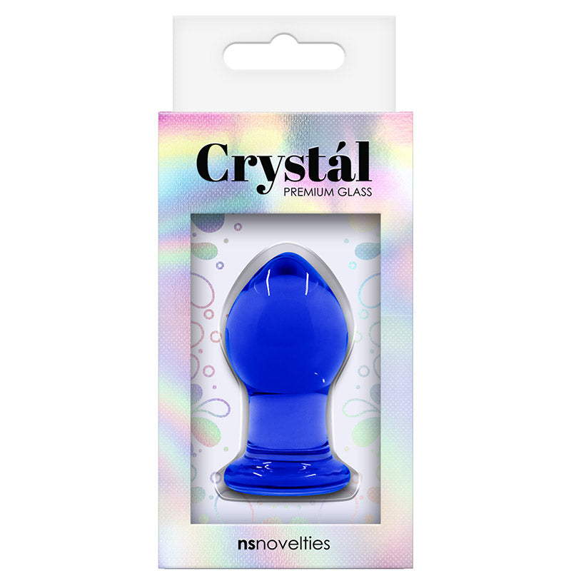 NS Novelties NSN-0701-17 Crystal Butt Plug - Small - Blue Package