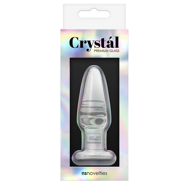 NS Novelties NSN-0706-11 Crystal Tapered Butt Plug - Small - Clear Package