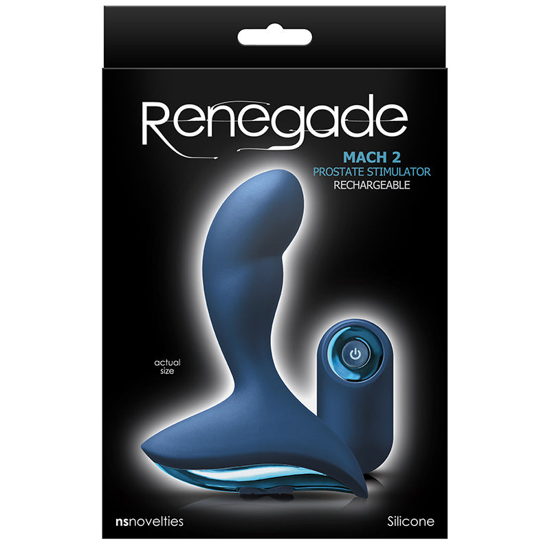 NS Novelties NSN-1103-17 Renegade Mach 2 Remote Vibrating Prostate Massager Package Front