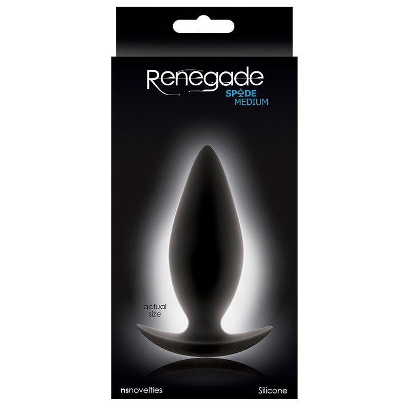 NS Novelties NSN-1106-23 Renegade Spade Silicone Anal Plug - Medium Package