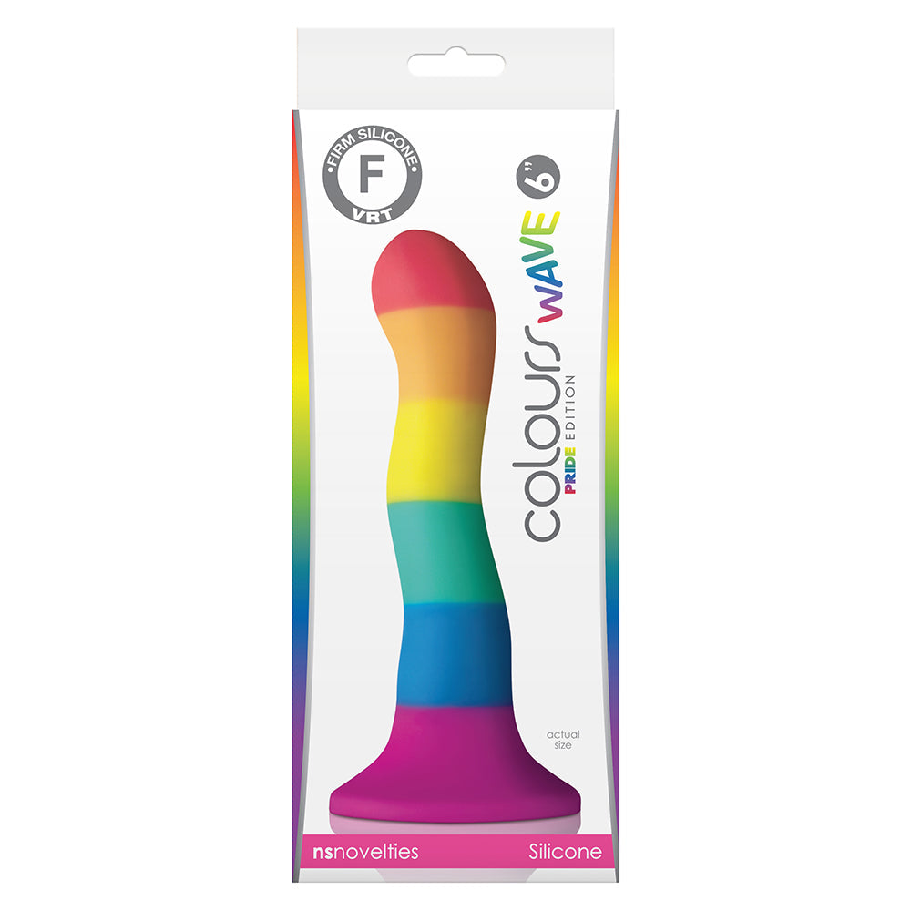 Colours Pride Edition 6 Inch Rainbow Wave Dildo - Box