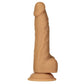 Naked Addiction 8 Inch Silicone Dual Density Dildo - Caramel