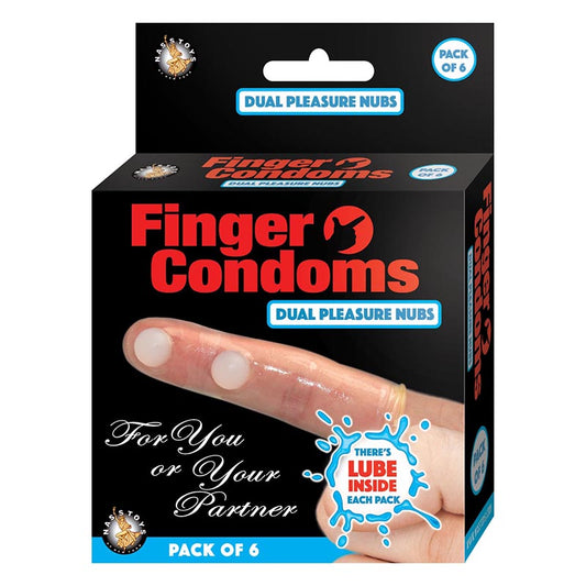 Nasstoys 2848 Finger Condoms with Pleasure Nubs - 6 Pack