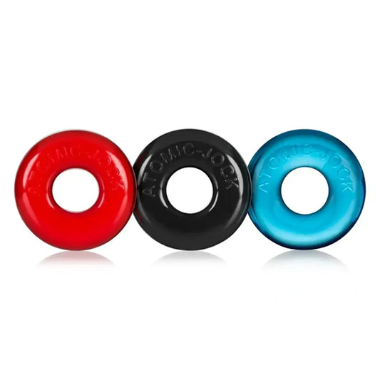 Ringer 3-Pack Cock Rings Multi Color OX-1324