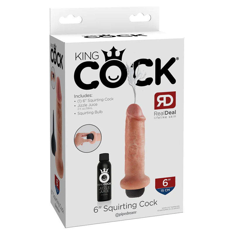 Pipedream PD5606-21 King Cock 6 Inch Squirting Cock Light Package