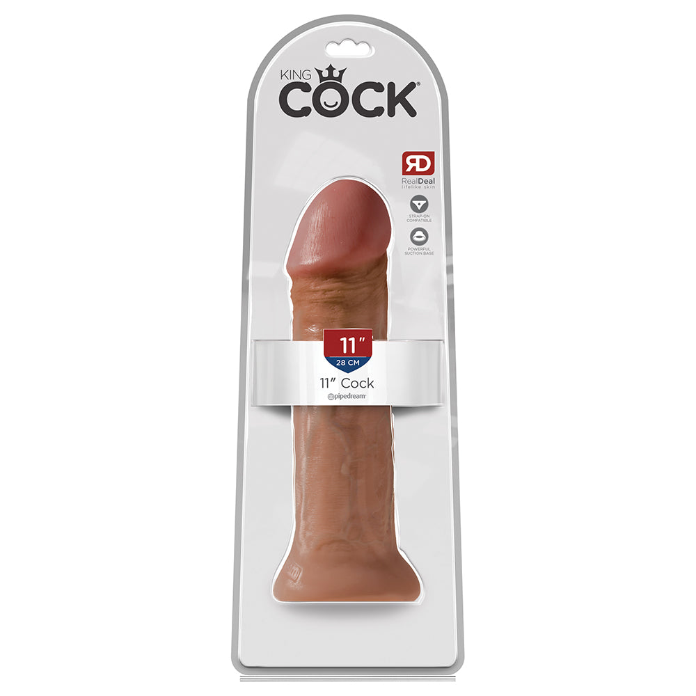 Pipedream PD5537-22 King Cock 11 Inch Cock Large Realistic Suction Cup Dildo - Tan - Package