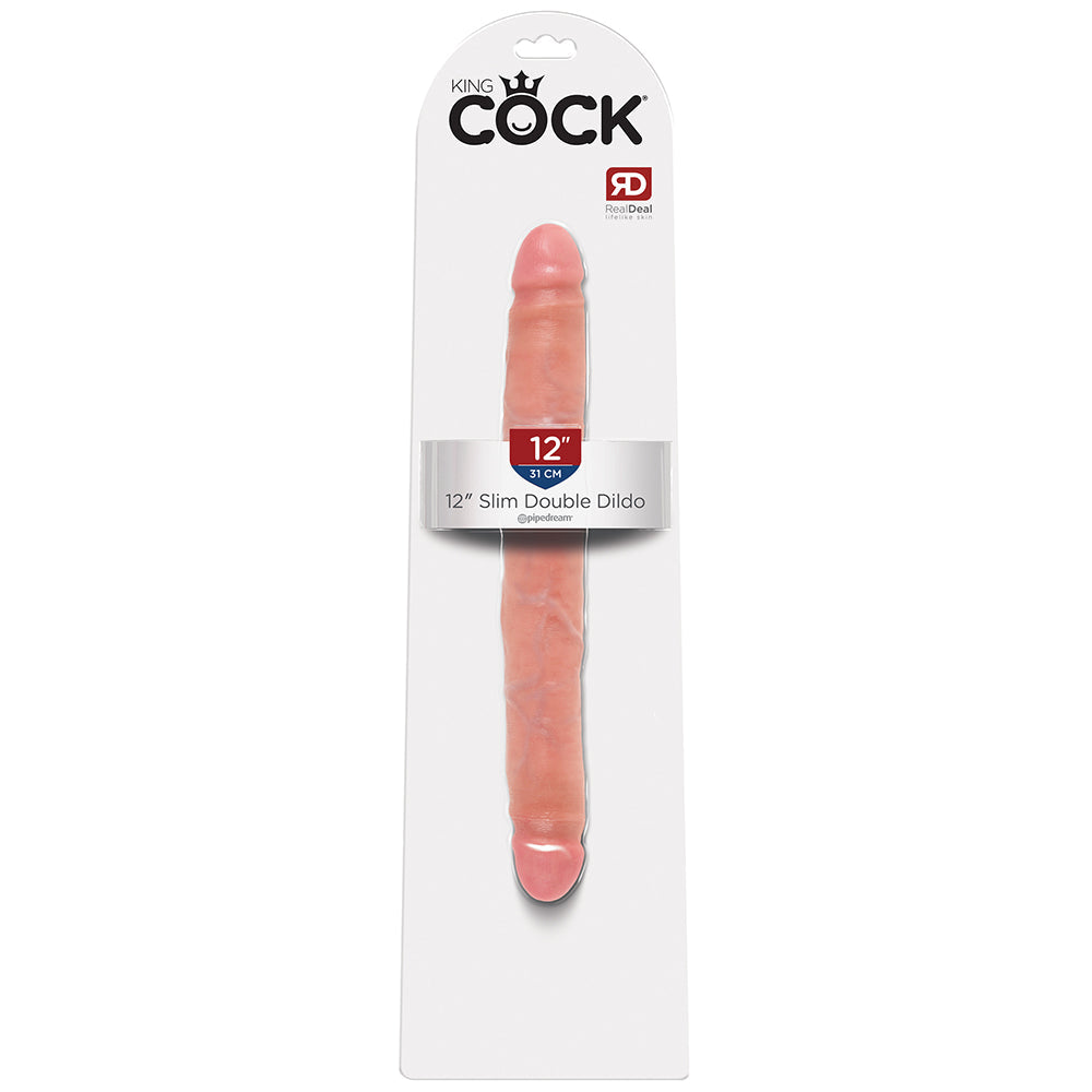 Pipedream PD5516-21 King Cock 12 Inch Realistic Slim Double Dildo - Package