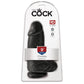 King Cock Chubby Realistic Large 9 Inch Suction Cup Dildo - Black - Package